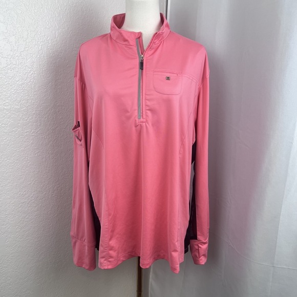 jamie sadock Tops - Jamie Sadock Top Womens XXL Pink Mesh Sleeve Golf Pickleball Performance Outdoor